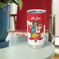 Fiestas Patrias de Peru Tumbler Cup Coat Of Arms With Cute Alpaca Face