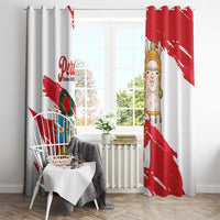 Fiestas Patrias de Peru Window Curtain Coat Of Arms With Cute Alpaca Face