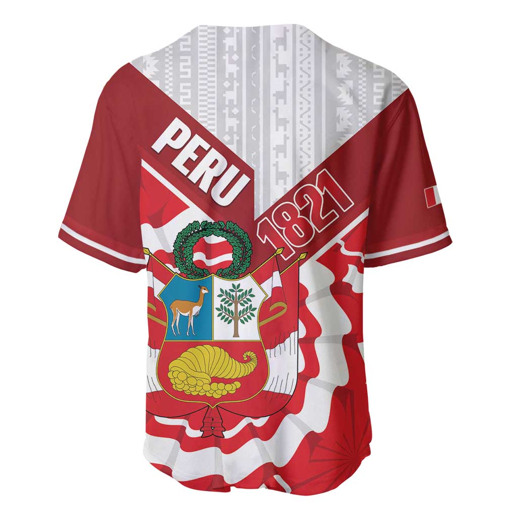 Peru 1821 Proud Baseball Jersey National Day Peruvian Pattern