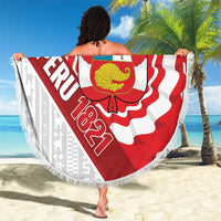 Peru 1821 Proud Beach Blanket National Day Peruvian Pattern