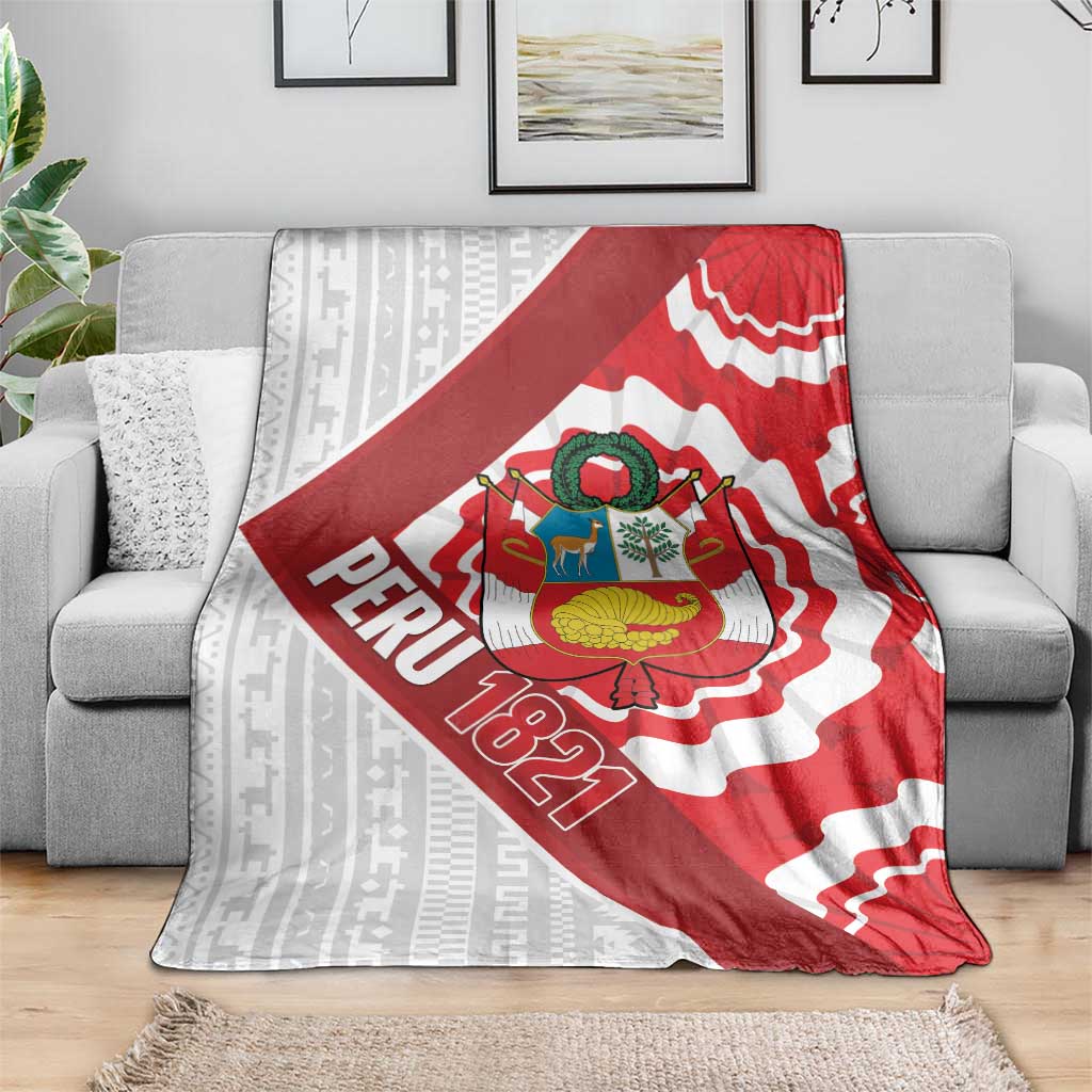 Peru 1821 Proud Blanket National Day Peruvian Pattern