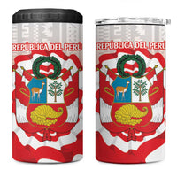 Peru 1821 Proud 4 in 1 Can Cooler Tumbler National Day Peruvian Pattern