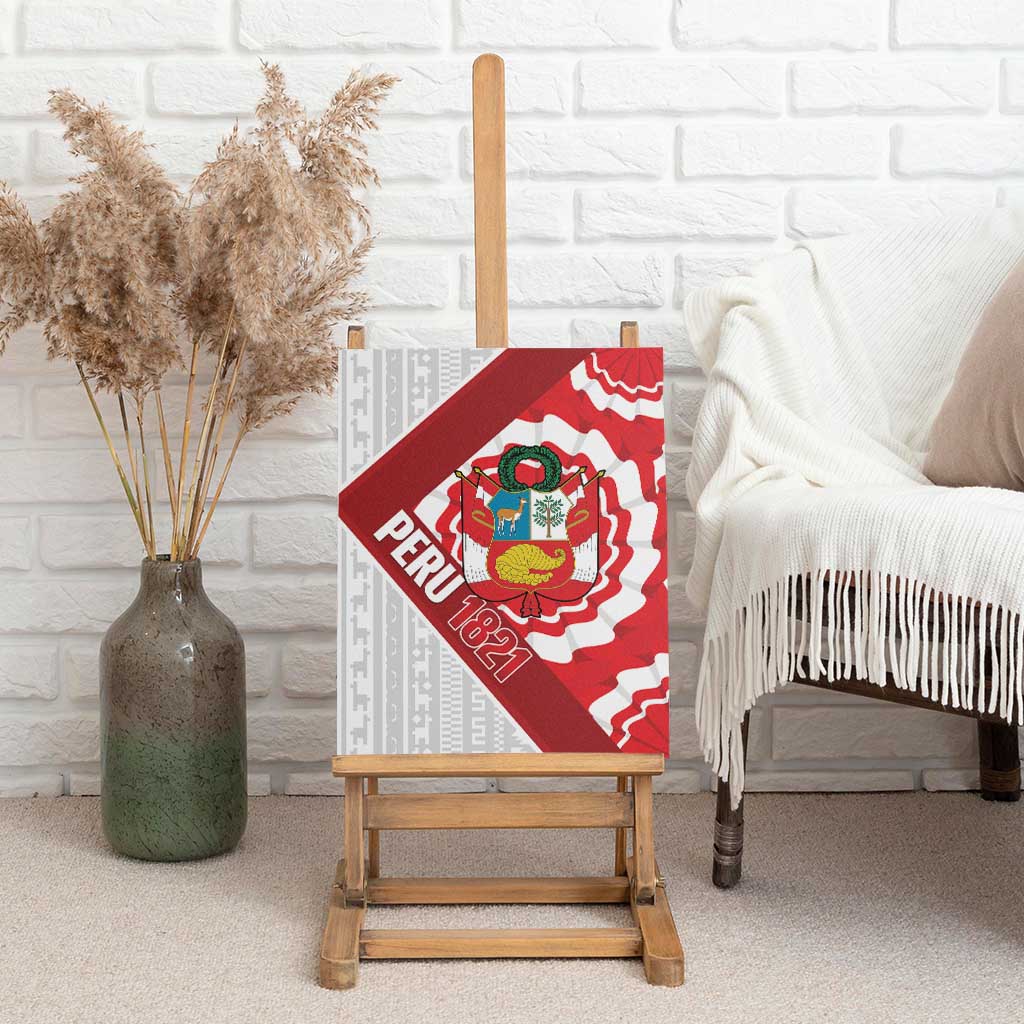 Peru 1821 Proud Canvas Wall Art National Day Peruvian Pattern