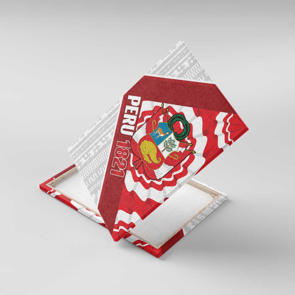 Peru 1821 Proud Canvas Wall Art National Day Peruvian Pattern