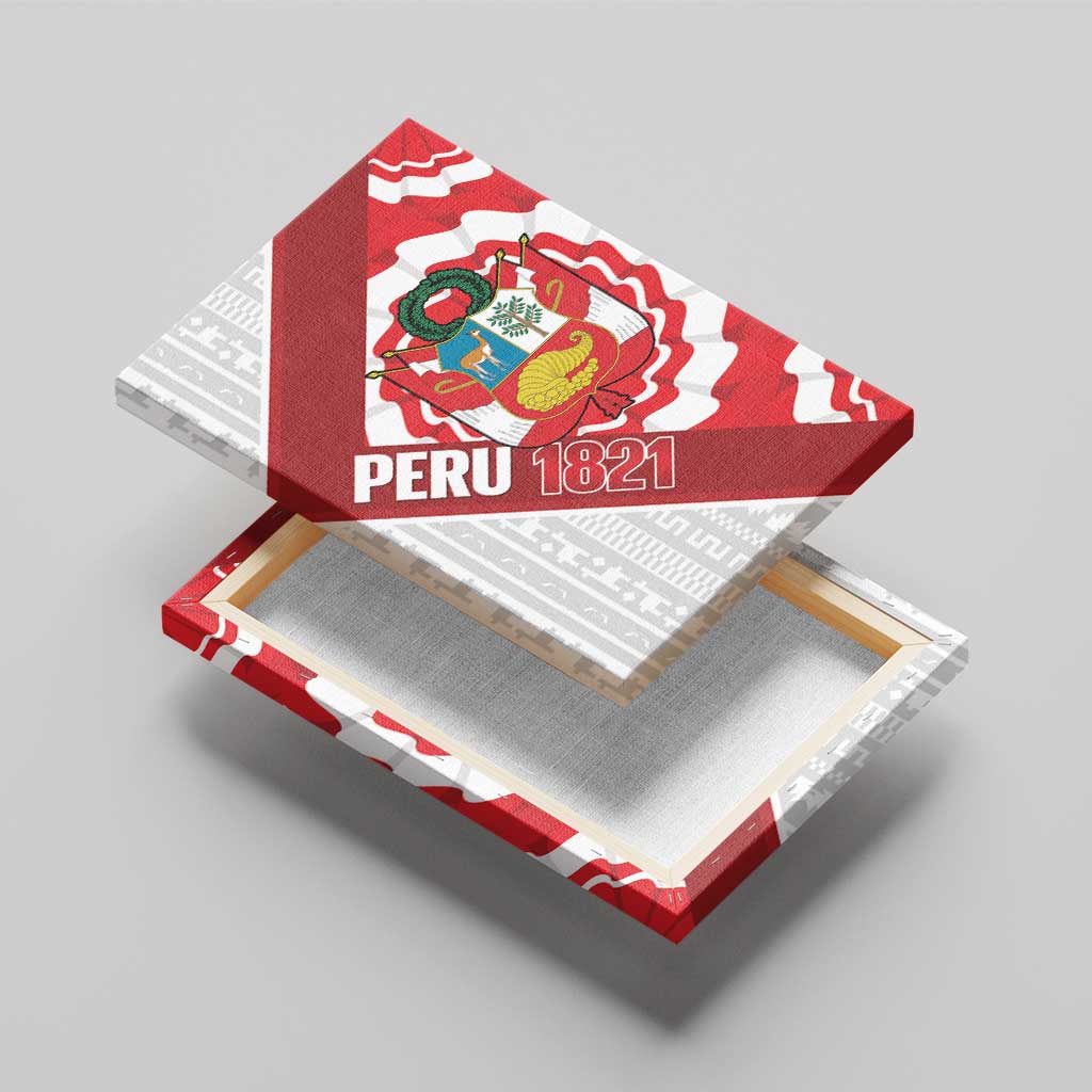 Peru 1821 Proud Canvas Wall Art National Day Peruvian Pattern