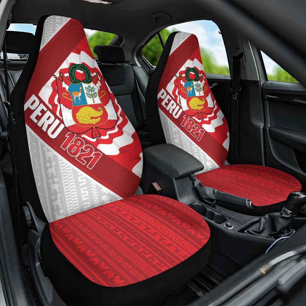 Peru 1821 Proud Car Seat Cover National Day Peruvian Pattern