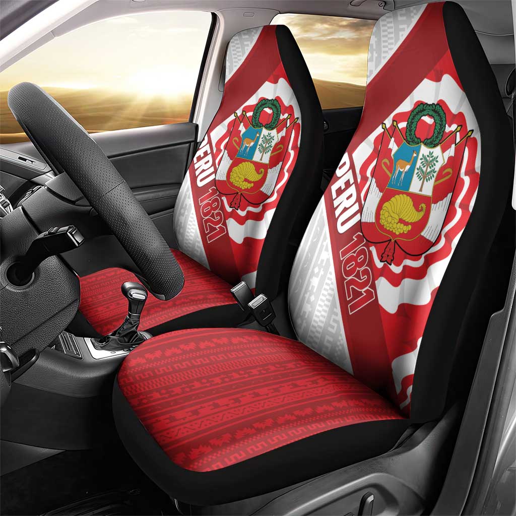 Peru 1821 Proud Car Seat Cover National Day Peruvian Pattern