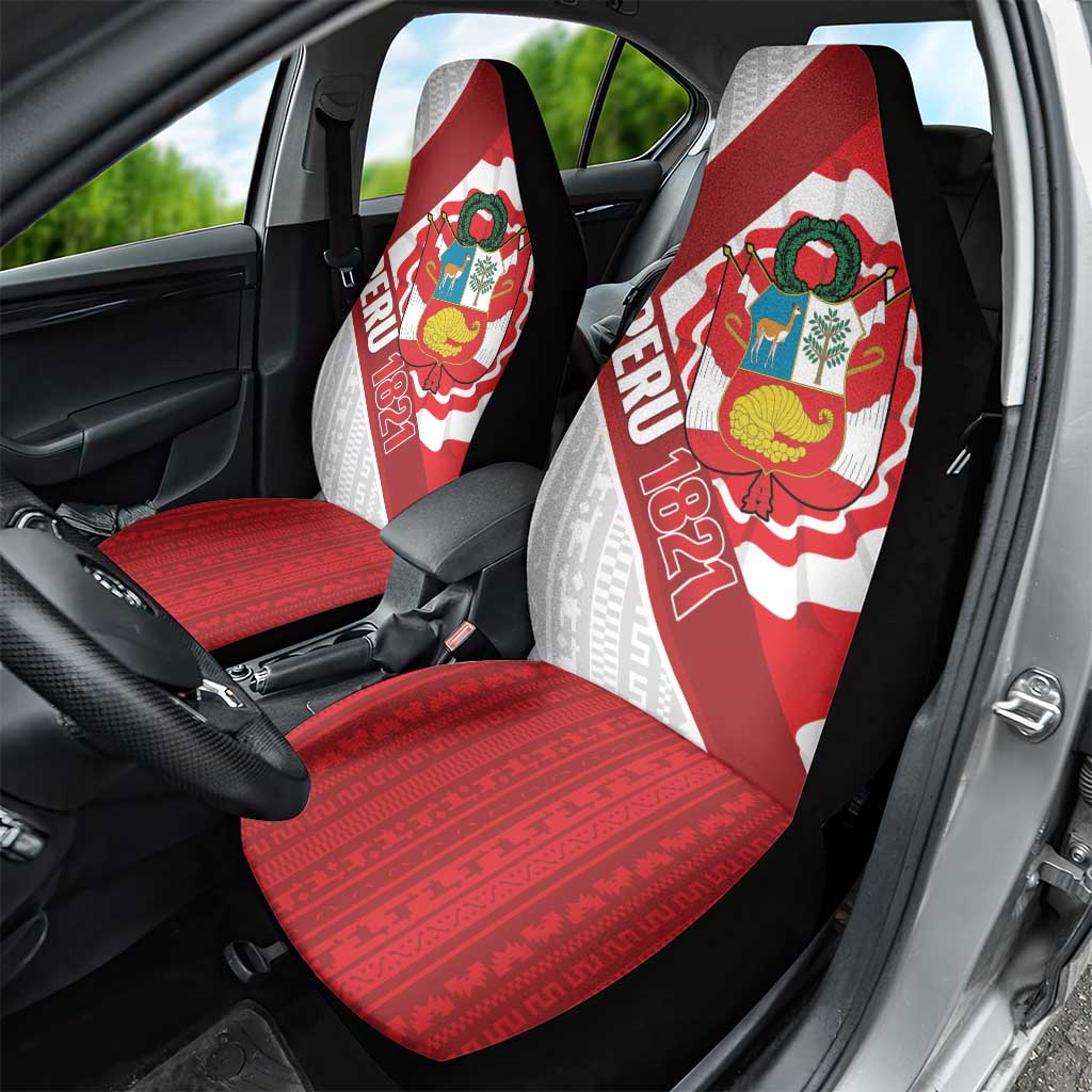 Peru 1821 Proud Car Seat Cover National Day Peruvian Pattern