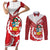 Peru 1821 Proud Couples Matching Short Sleeve Bodycon Dress and Long Sleeve Button Shirt National Day Peruvian Pattern