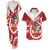 Peru 1821 Proud Couples Matching Tank Maxi Dress and Hawaiian Shirt National Day Peruvian Pattern