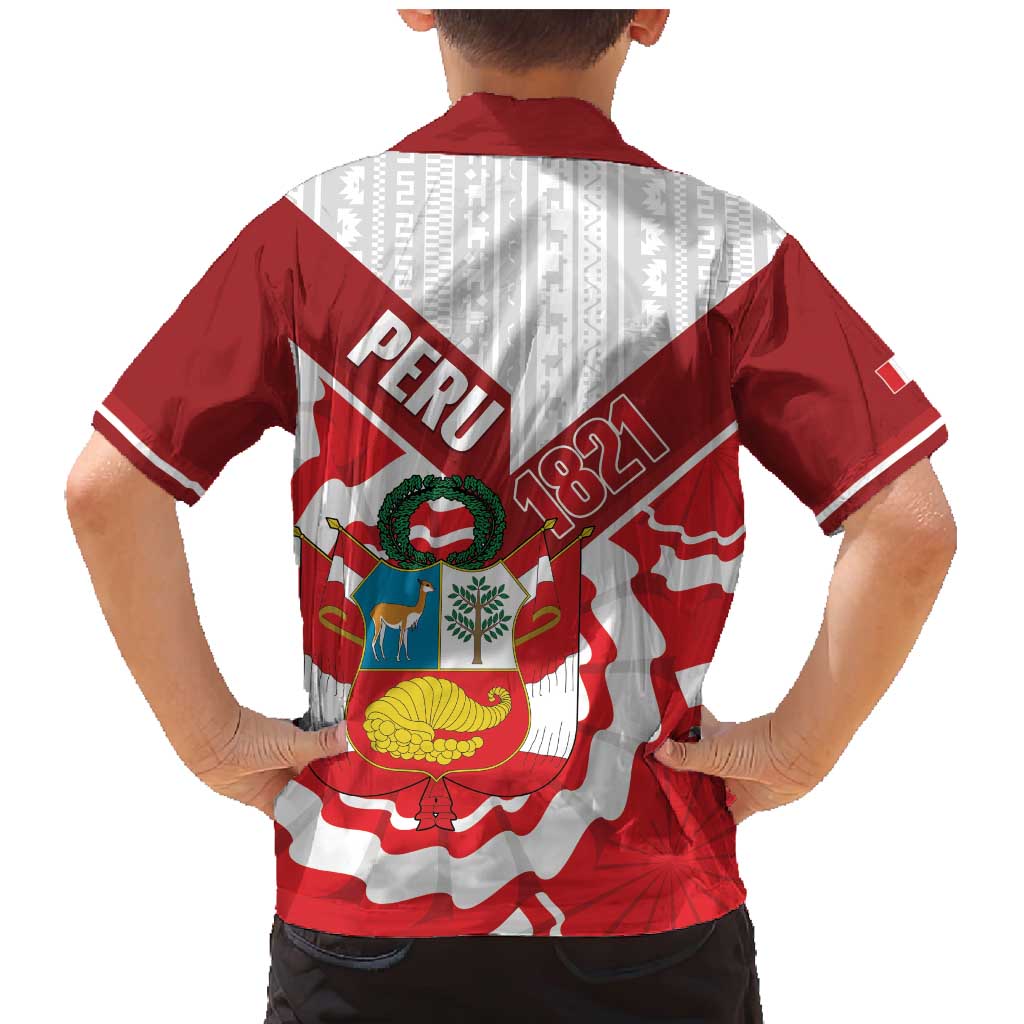 Peru 1821 Proud Family Matching Mermaid Dress and Hawaiian Shirt National Day Peruvian Pattern