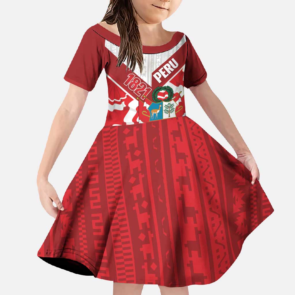 Peru 1821 Proud Family Matching Off Shoulder Maxi Dress and Hawaiian Shirt National Day Peruvian Pattern