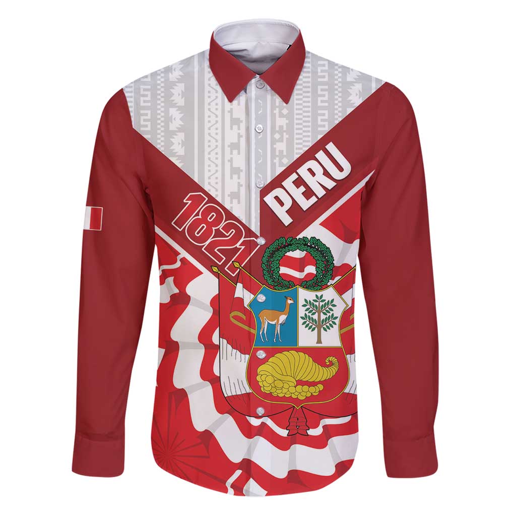Peru 1821 Proud Family Matching Puletasi and Hawaiian Shirt National Day Peruvian Pattern