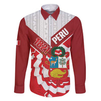 Peru 1821 Proud Family Matching Tank Maxi Dress and Hawaiian Shirt National Day Peruvian Pattern