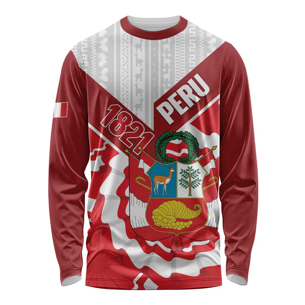 Peru 1821 Proud Long Sleeve Shirt National Day Peruvian Pattern