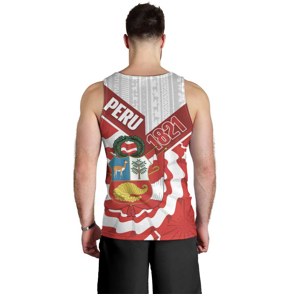 Peru 1821 Proud Men Tank Top National Day Peruvian Pattern