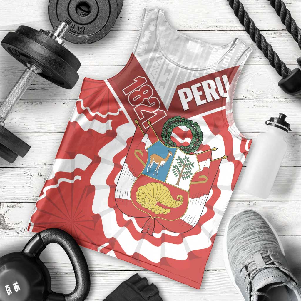 Peru 1821 Proud Men Tank Top National Day Peruvian Pattern