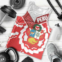 Peru 1821 Proud Men Tank Top National Day Peruvian Pattern
