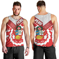 Peru 1821 Proud Men Tank Top National Day Peruvian Pattern