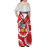 Peru 1821 Proud Off Shoulder Maxi Dress National Day Peruvian Pattern