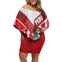 Peru 1821 Proud Off Shoulder Short Dress National Day Peruvian Pattern
