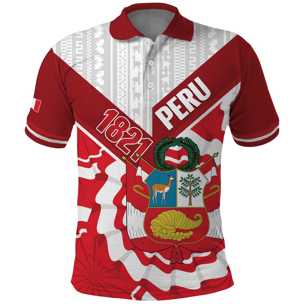 Peru 1821 Proud Polo Shirt National Day Peruvian Pattern