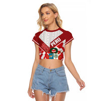 Peru 1821 Proud Raglan Cropped T Shirt National Day Peruvian Pattern