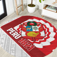Peru 1821 Proud Round Carpet National Day Peruvian Pattern