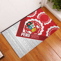 Peru 1821 Proud Rubber Doormat National Day Peruvian Pattern