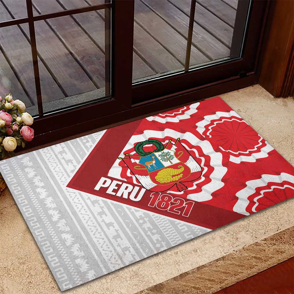 Peru 1821 Proud Rubber Doormat National Day Peruvian Pattern