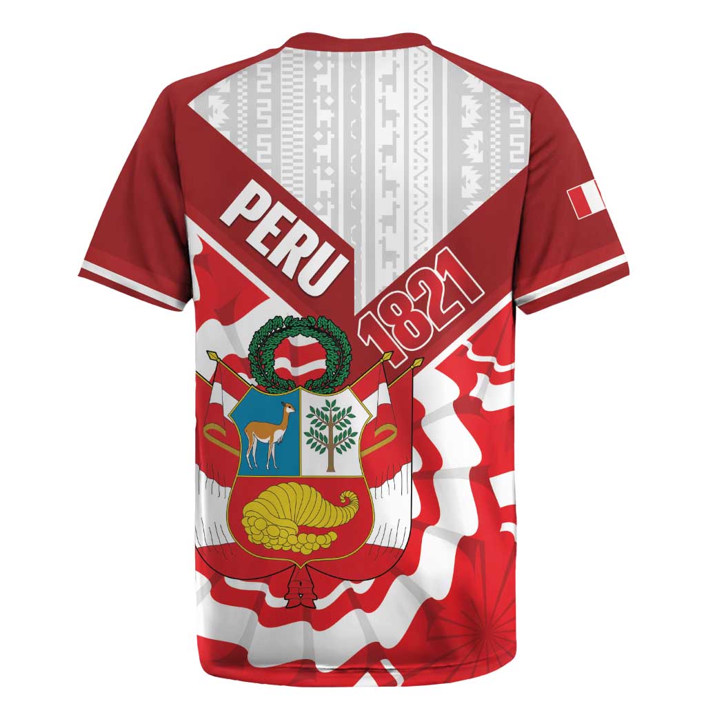 Peru 1821 Proud Rugby Jersey National Day Peruvian Pattern