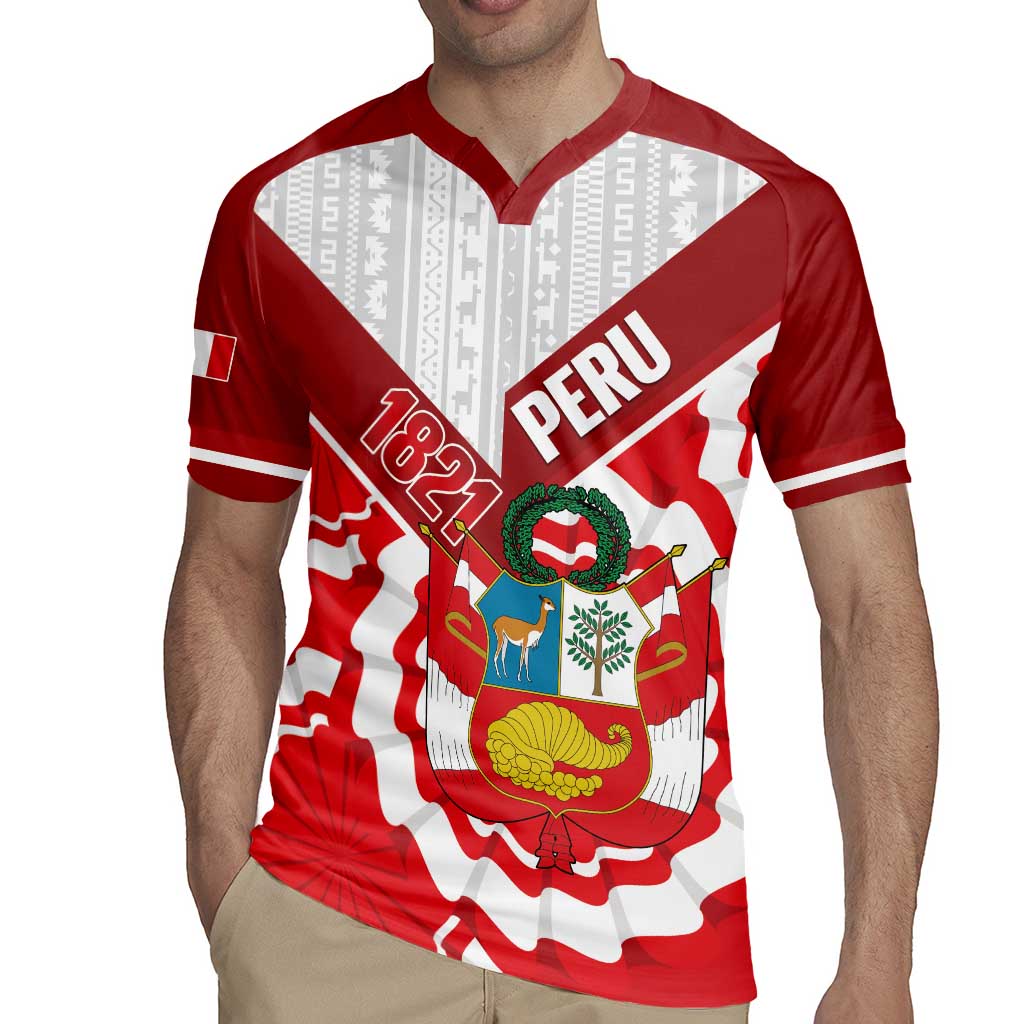 Peru 1821 Proud Rugby Jersey National Day Peruvian Pattern