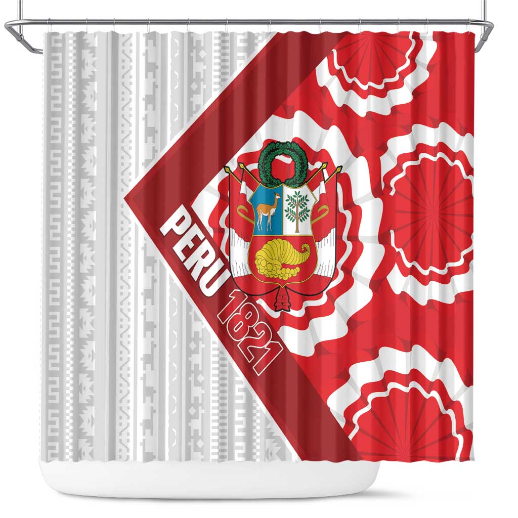 Peru 1821 Proud Shower Curtain National Day Peruvian Pattern