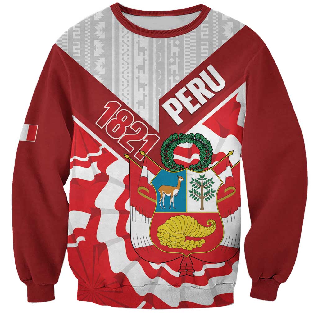 Peru 1821 Proud Sweatshirt National Day Peruvian Pattern