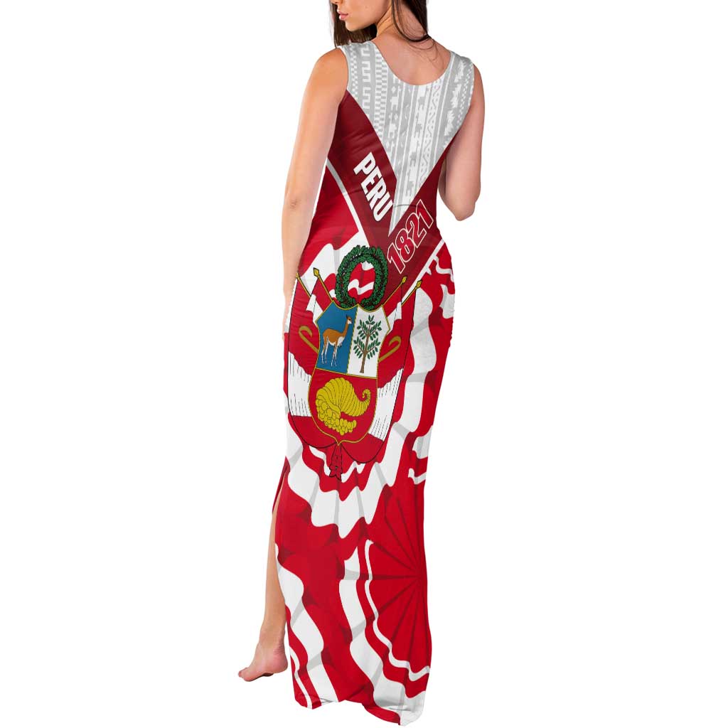 Peru 1821 Proud Tank Maxi Dress National Day Peruvian Pattern