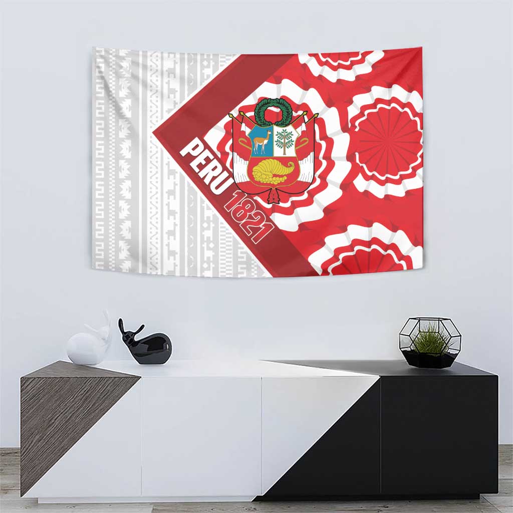 Peru 1821 Proud Tapestry National Day Peruvian Pattern
