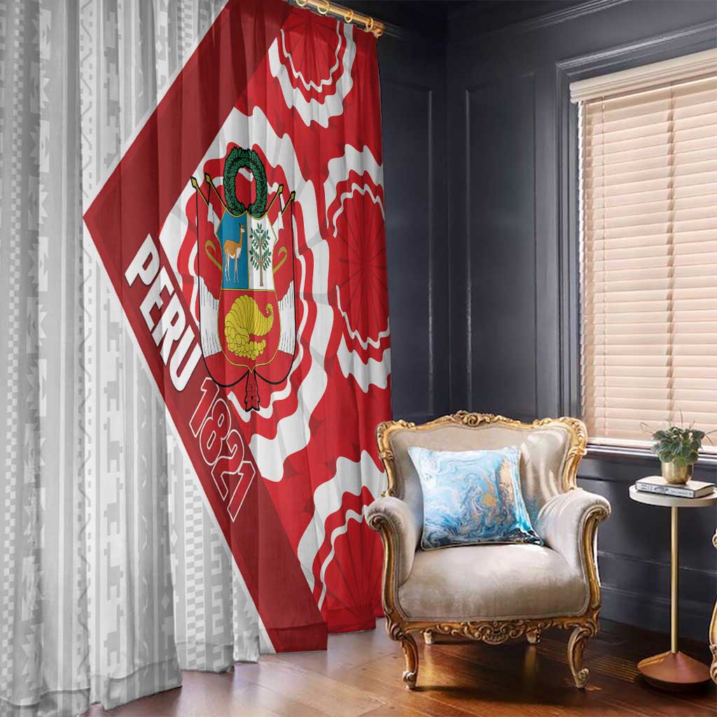 Peru 1821 Proud Window Curtain National Day Peruvian Pattern