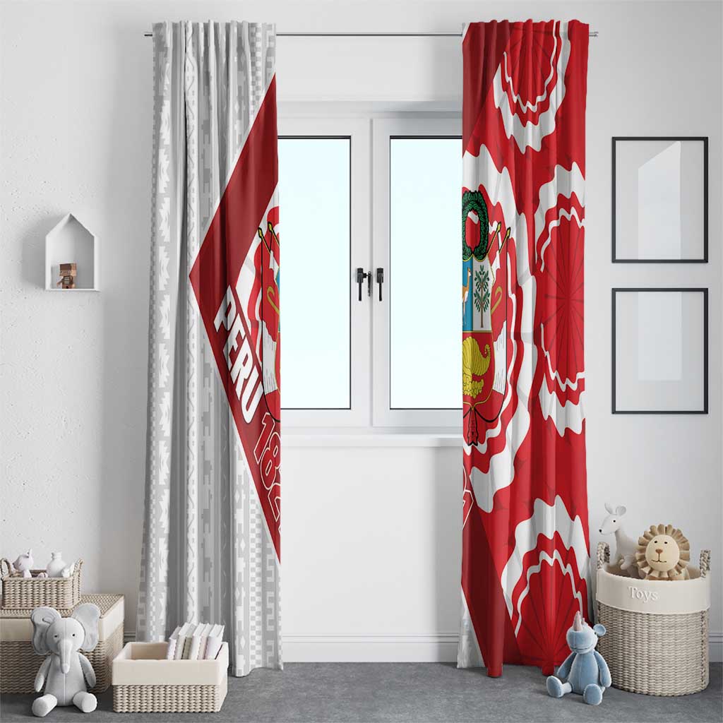 Peru 1821 Proud Window Curtain National Day Peruvian Pattern