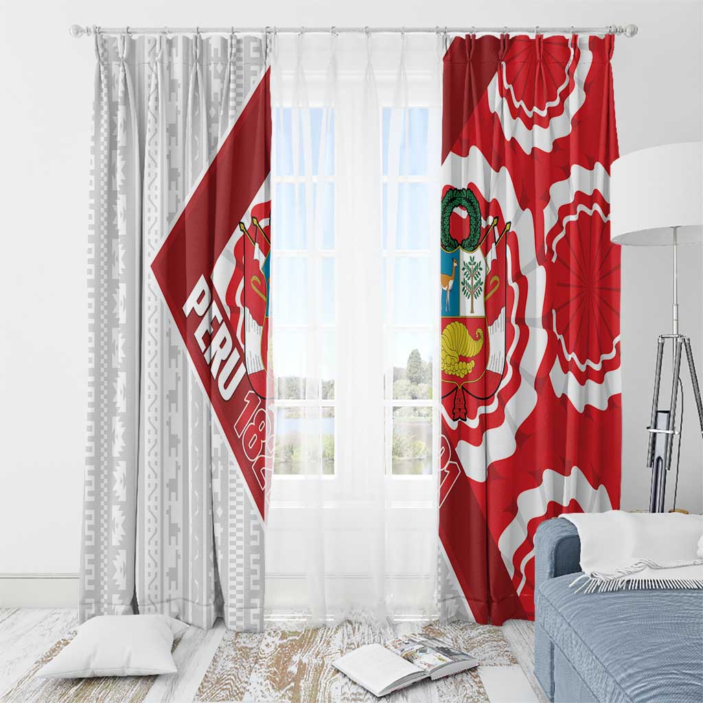 Peru 1821 Proud Window Curtain National Day Peruvian Pattern