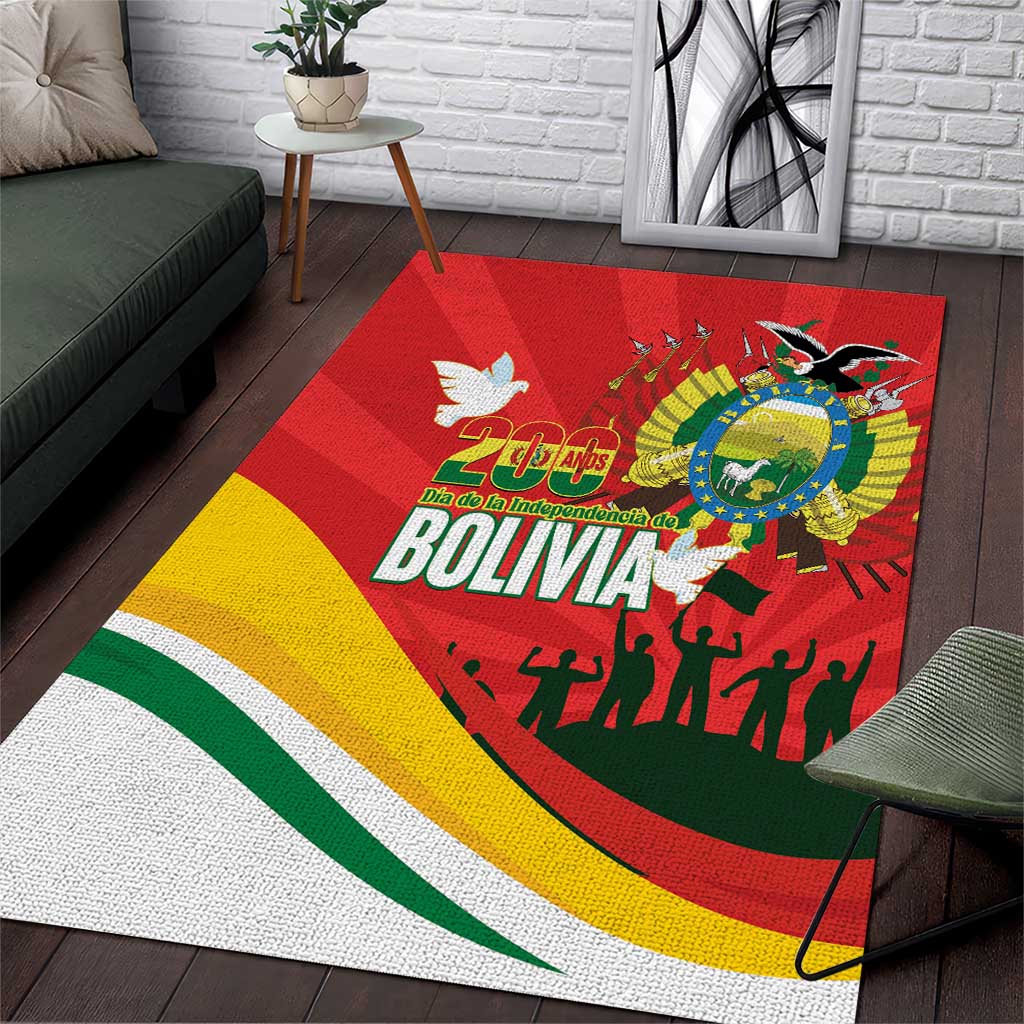 Bolivia Independence Day Area Rug 200 Anos Dia de la Independencia