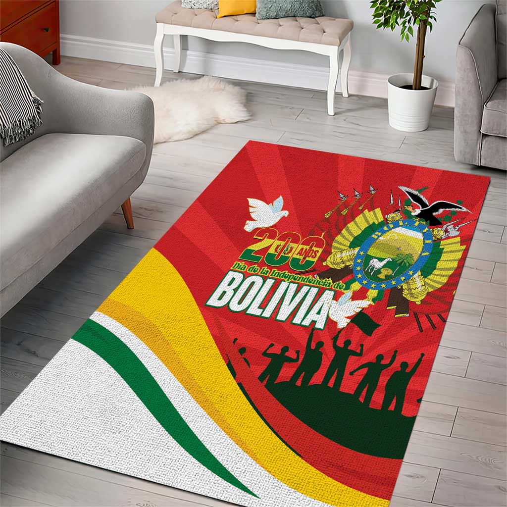 Bolivia Independence Day Area Rug 200 Anos Dia de la Independencia