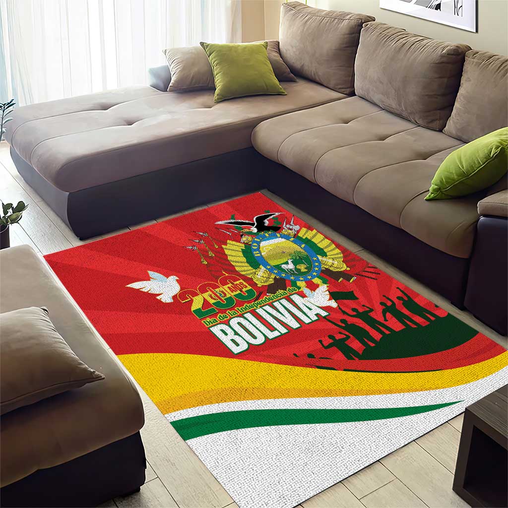Bolivia Independence Day Area Rug 200 Anos Dia de la Independencia