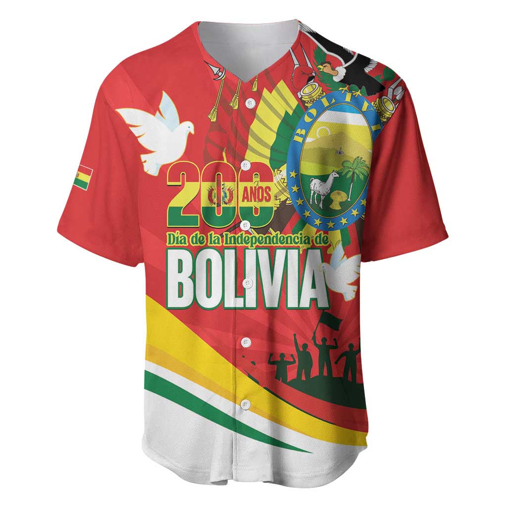 Bolivia Independence Day Baseball Jersey 200 Anos Dia de la Independencia