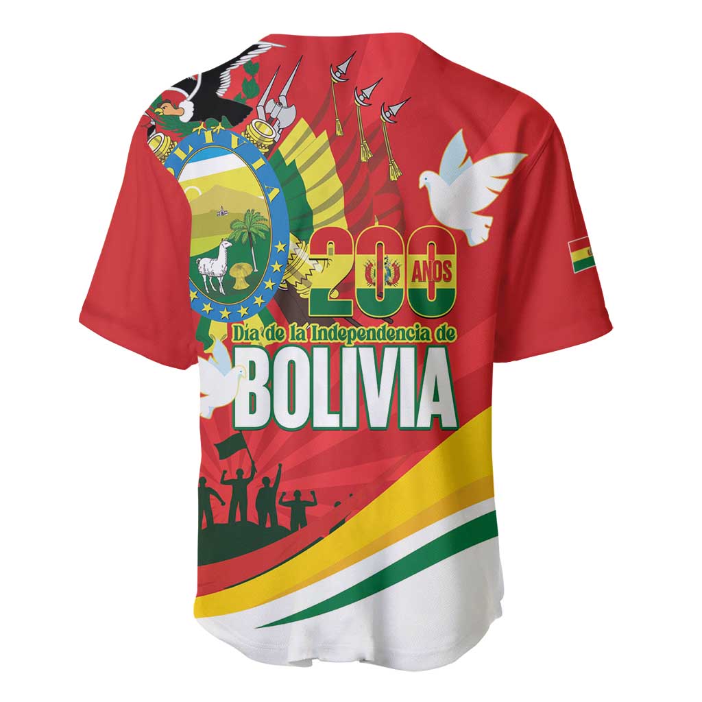 Bolivia Independence Day Baseball Jersey 200 Anos Dia de la Independencia