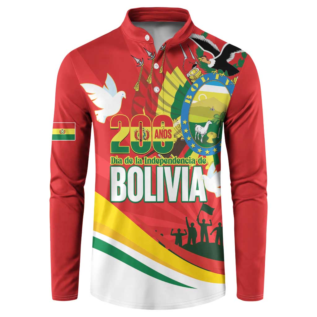 Bolivia Independence Day Button Sweatshirt 200 Anos Dia de la Independencia