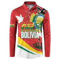 Bolivia Independence Day Button Sweatshirt 200 Anos Dia de la Independencia