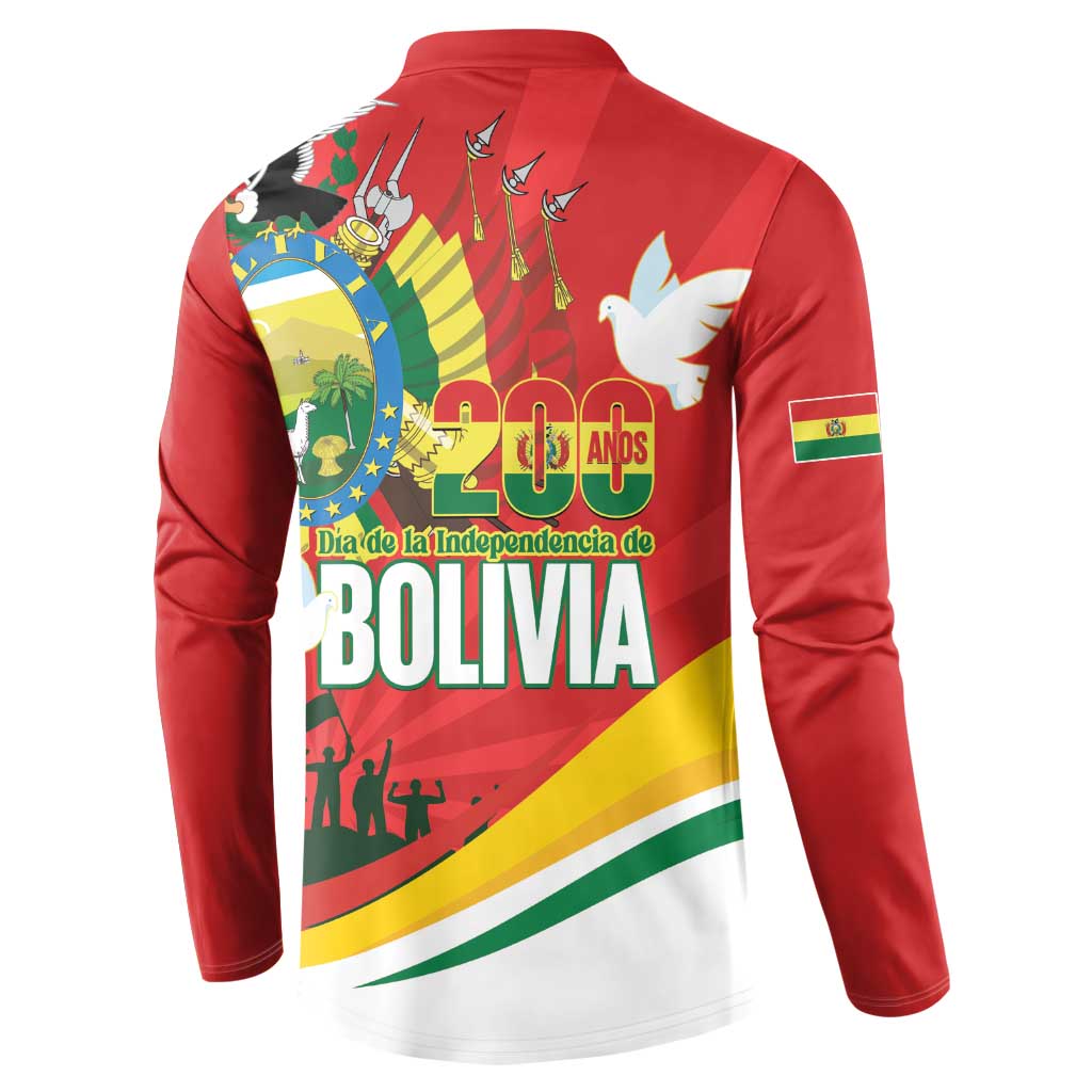 Bolivia Independence Day Button Sweatshirt 200 Anos Dia de la Independencia