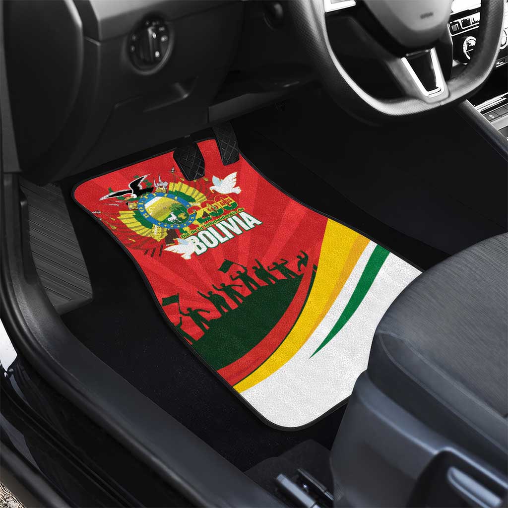 Bolivia Independence Day Car Mats 200 Anos Dia de la Independencia