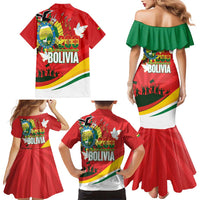 Bolivia Independence Day Family Matching Mermaid Dress and Hawaiian Shirt 200 Anos Dia de la Independencia