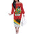 Bolivia Independence Day Family Matching Off The Shoulder Long Sleeve Dress and Hawaiian Shirt 200 Anos Dia de la Independencia